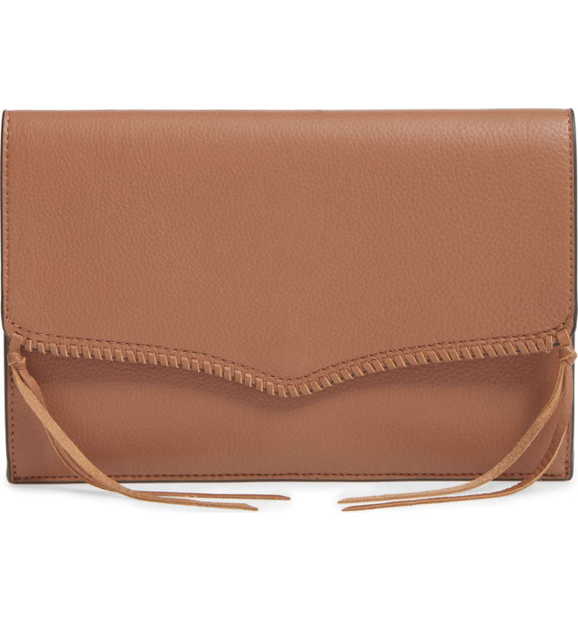 Panama Leather Envelope Clutch